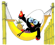 Gif animé Caliméro hamac